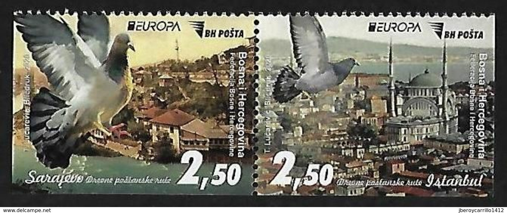 BOSNIA I HERZEGOVINA / BOSNIA SARAJEVO - EUROPA 2020 -"ANTIGUAS RUTAS POSTALES -ANCIENT POSTAL ROUTES"-SERIE C-SD/CARNET - 2020