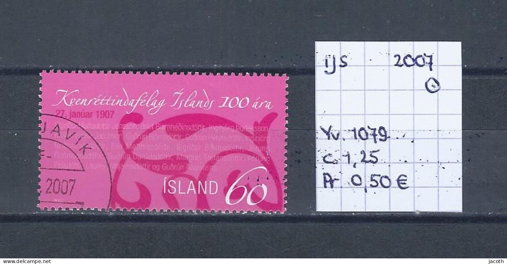 (TJ) IJsland 2007 - YT 1079 (gest./obl./used) - Gebruikt