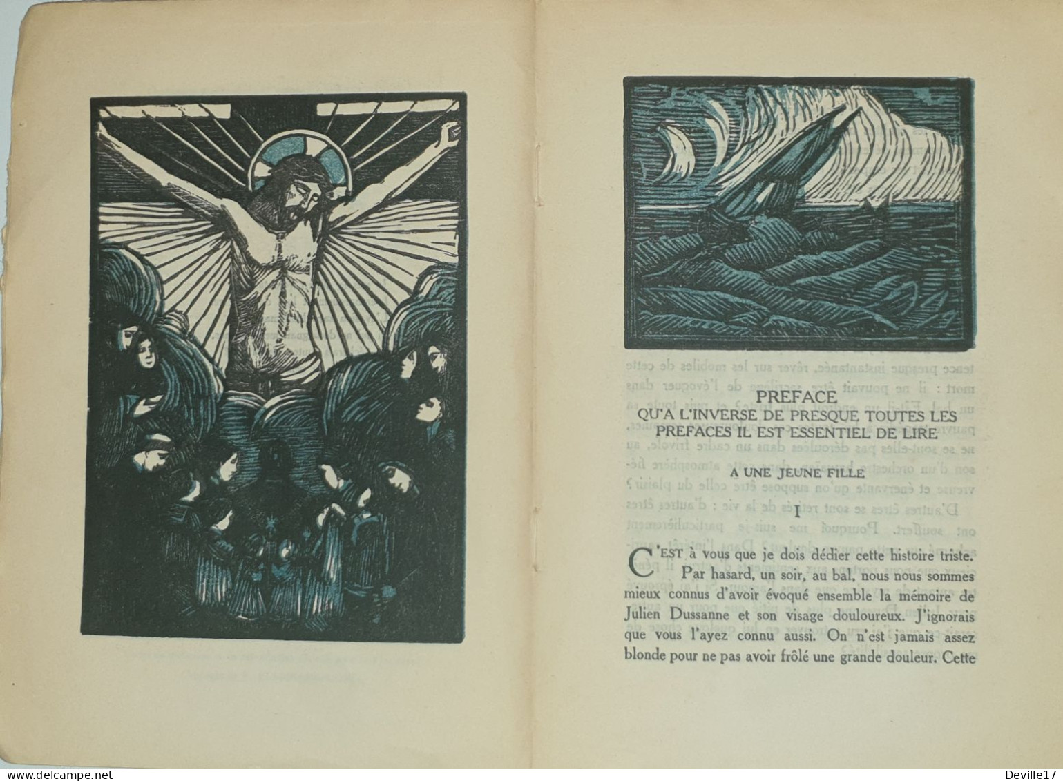 LIVRE "L'ANGE DU SUICIDE" - ROMAN - MAURICE ROSTAND - EDITION J. FERNECZI & FILS - ILLUSTRE PAR JULIETTE REYNAUD - 1929 - Griezelroman