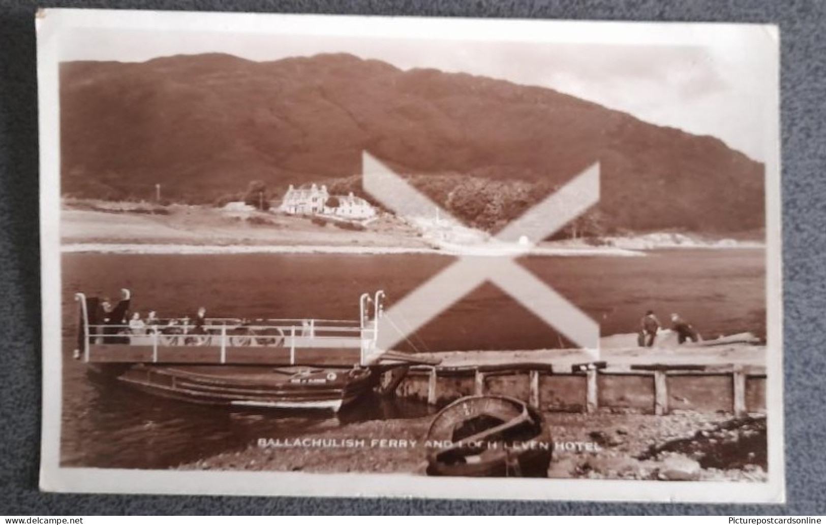 BALLACHULISH FERRY & LOCH LEVEN HOTEL OLD R/P POSTCARD SCOTLAND - Kinross-shire