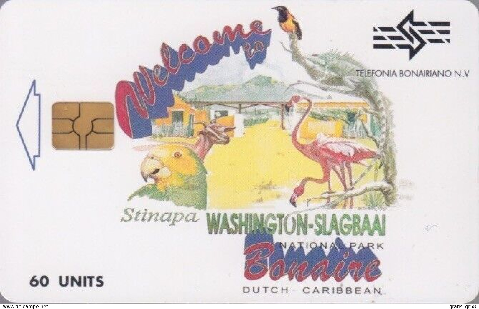 Antilles (Neth) - Bonaire, TBO-0009A, Slagbaai National Park, GEM5 (Black), 2000, Used - Antillas (Nerlandesas)