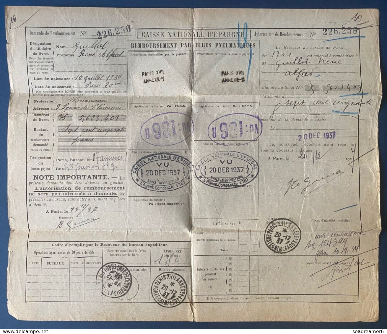 France 1937 Entier Postal Chaplain 1.50 F Noir +50 C Paix Bande Pub Format 278 X 238 Mm. CHA P4 TTB - Neumáticos