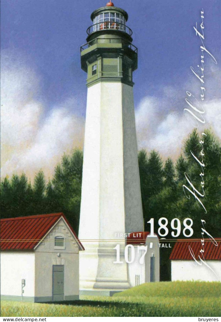 ENTIER POSTAL De 2007 Sur CP Des US Avec Timbre Et Illust. "PHARE DE GRAYS HARBOR De 1898, WASHINGTON" - 2001-10