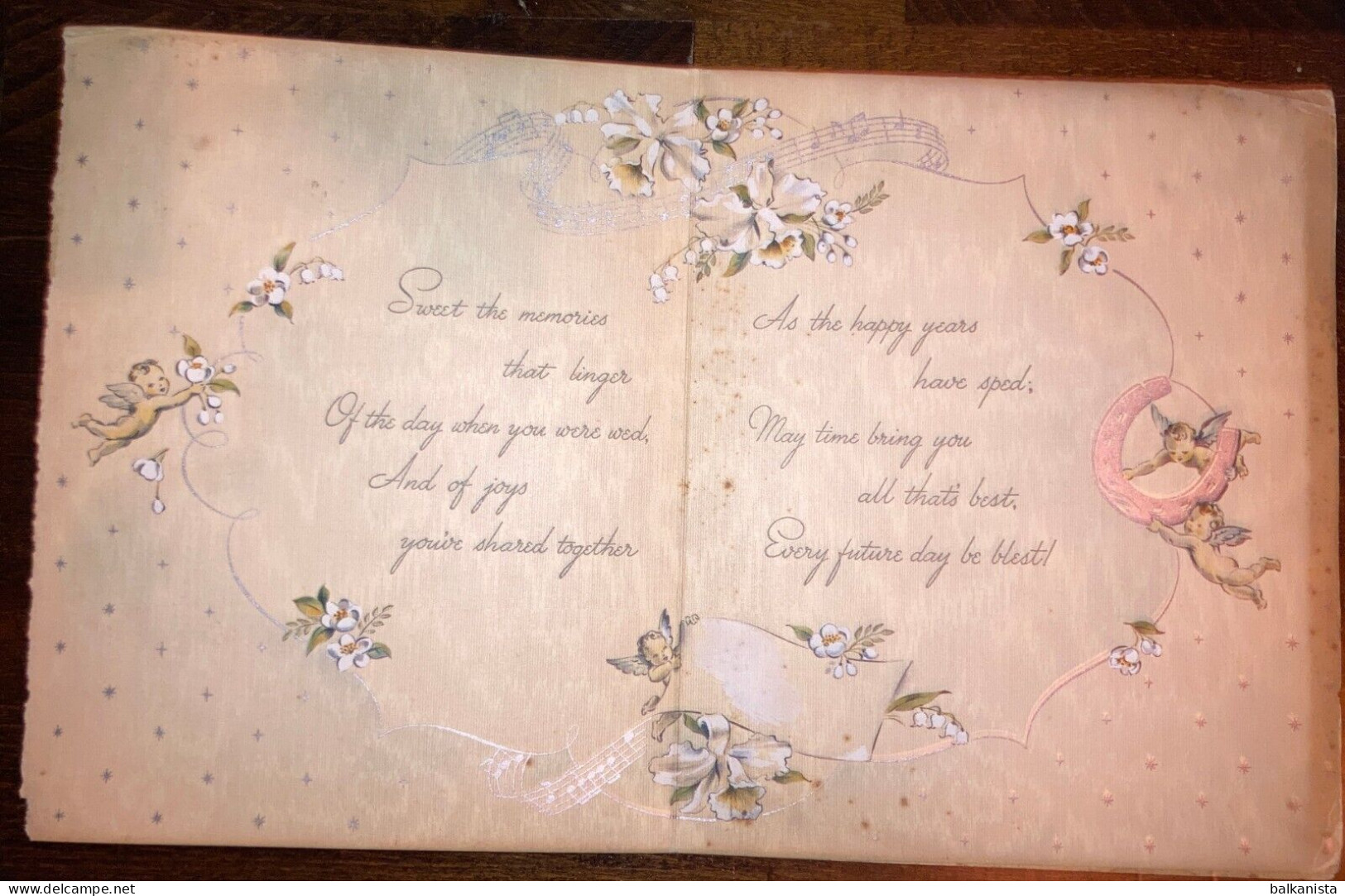 To Great You On Your Silver Wedding Day - Raphael Tuck And Sons 18xx22 Cm Card - Saluti Da.../ Gruss Aus...