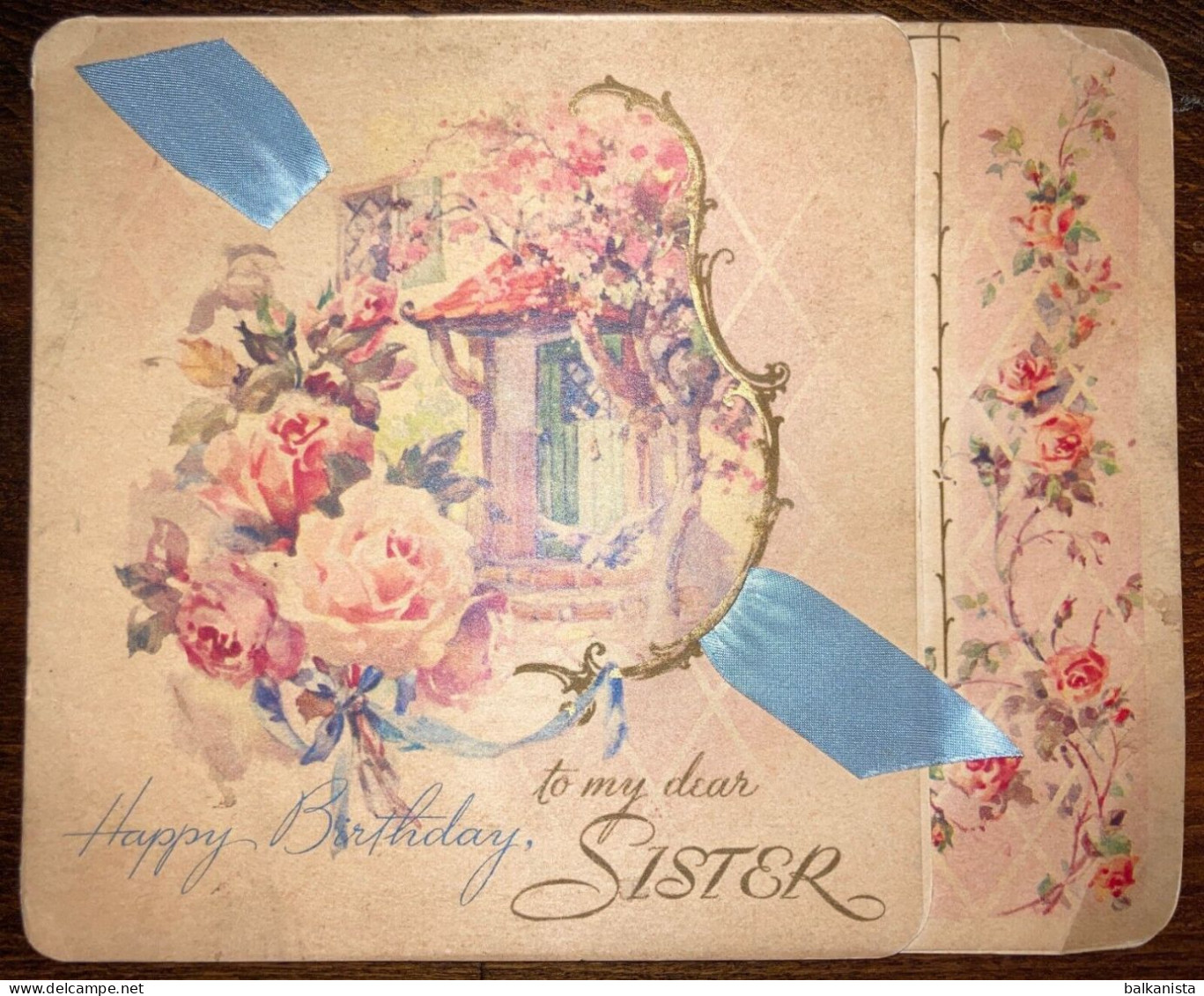 Happy Birthday To My Dear Sister - Raphael Tuck And Sons 18xx22 Cm Card - Saluti Da.../ Gruss Aus...