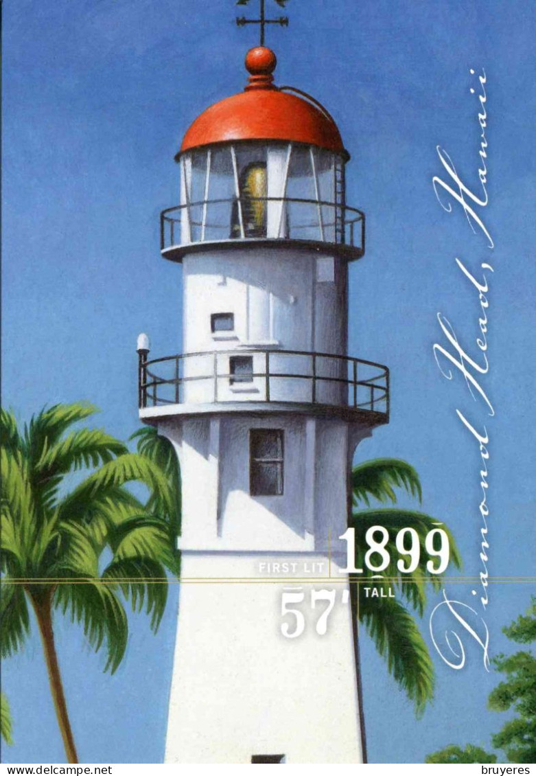 ENTIER POSTAL De 2007 Sur CP Des US Avec Timbre Et Illust. "PHARE DE DIAMOND HEAD De 1899, HAWAII" - 2001-10