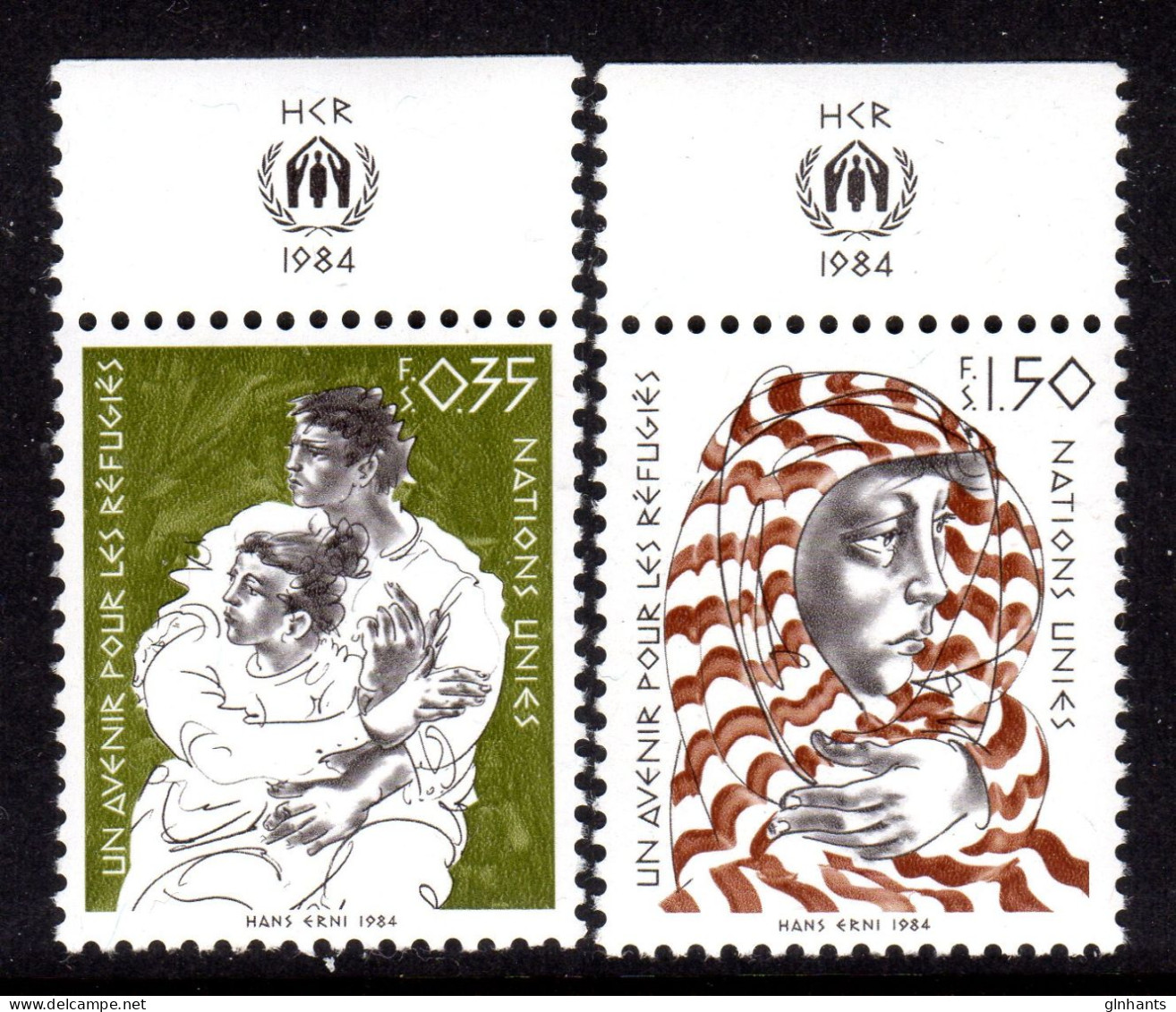 UNITED NATIONS GENEVA - 1984 FUTURE FOR REFUGEES SET (2V) FINE MNH ** SG G126-G127 - Neufs