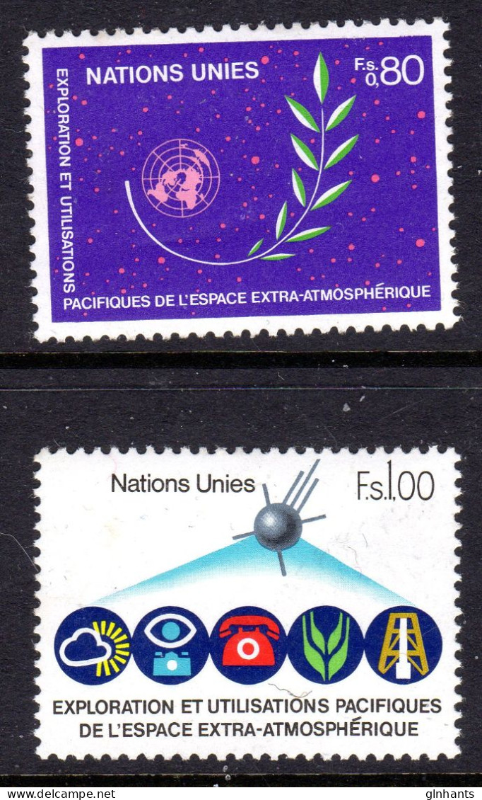 UNITED NATIONS GENEVA - 1982 SPACE EXPLORATION CONFERENCE SET (2V) FINE MNH ** SG G109-G110 - Neufs