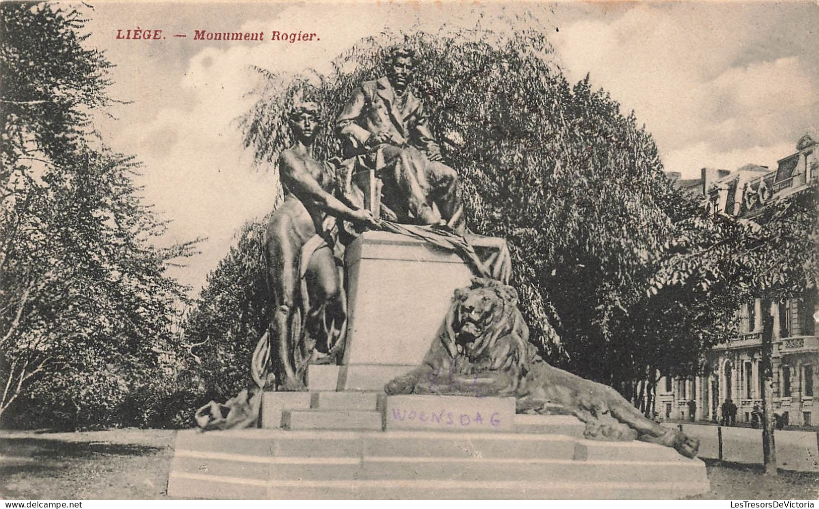 BELGIQUE - Liège - Monument Rogier - Carte Postale Ancienne - Liege