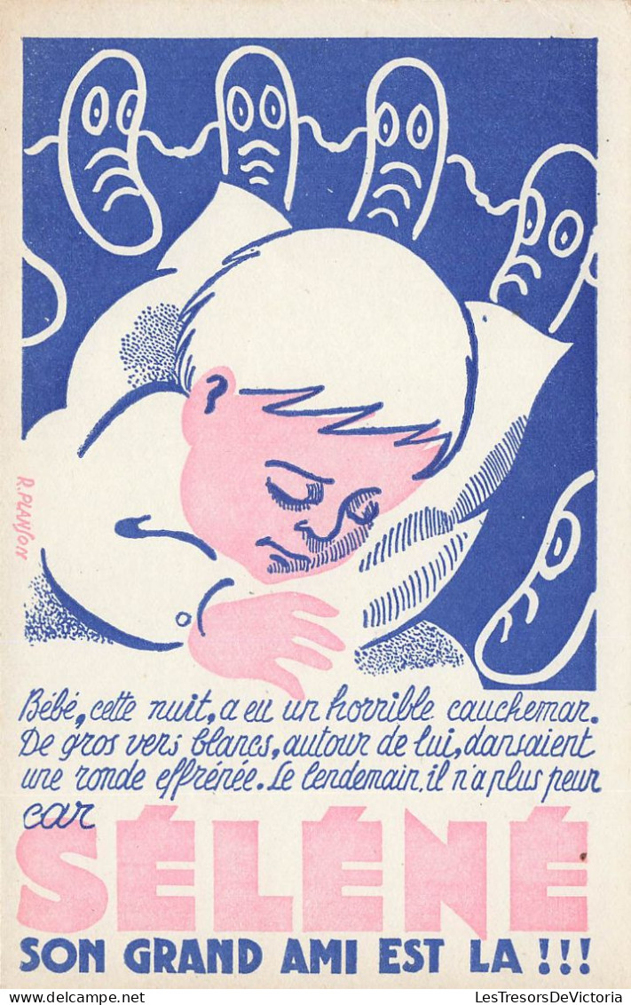 ILLUSTRATEUR - Un Bébé Endormi Faisant Un Cauchemar - Colorisé - Carte Postale Ancienne - Autres & Non Classés