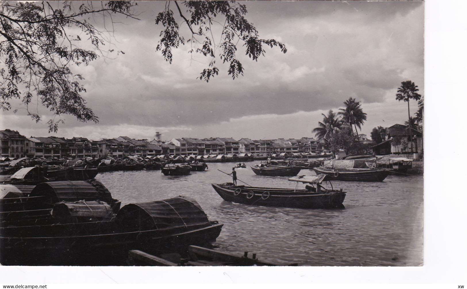 ASIE - SINGAPOUR - CARTE-PHOTO - Le Port Fluvial - Animation - A 16900/01 - Singapour