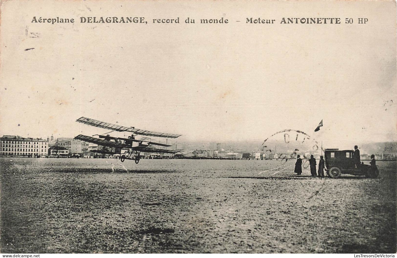 TRANSPORTS - Aviation - Aéroplane Delagrange - Record Du Monde - Moteur Antoinette - Carte Postale Ancienne - Sonstige & Ohne Zuordnung