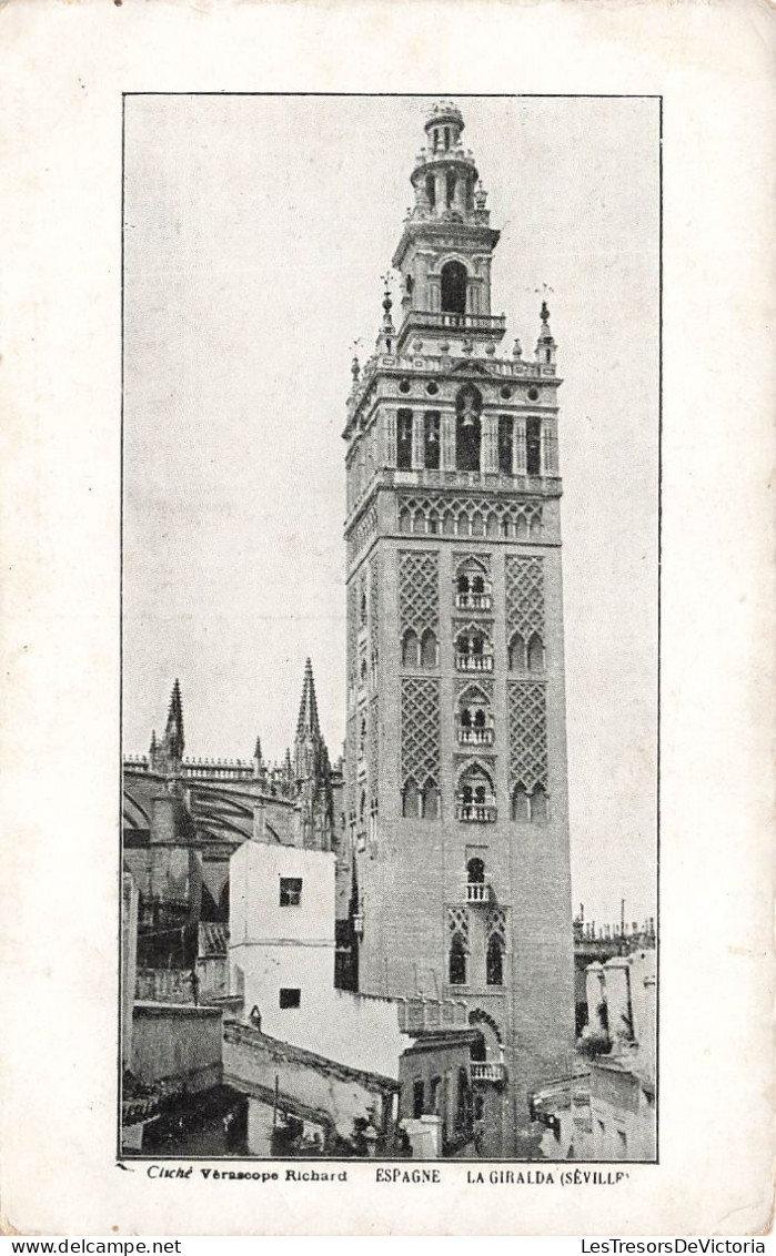 ESPAGNE - Séville - Vue Sur La Giralda - Cliché Vérascope Richard - Carte Postale Ancienne - Sevilla (Siviglia)