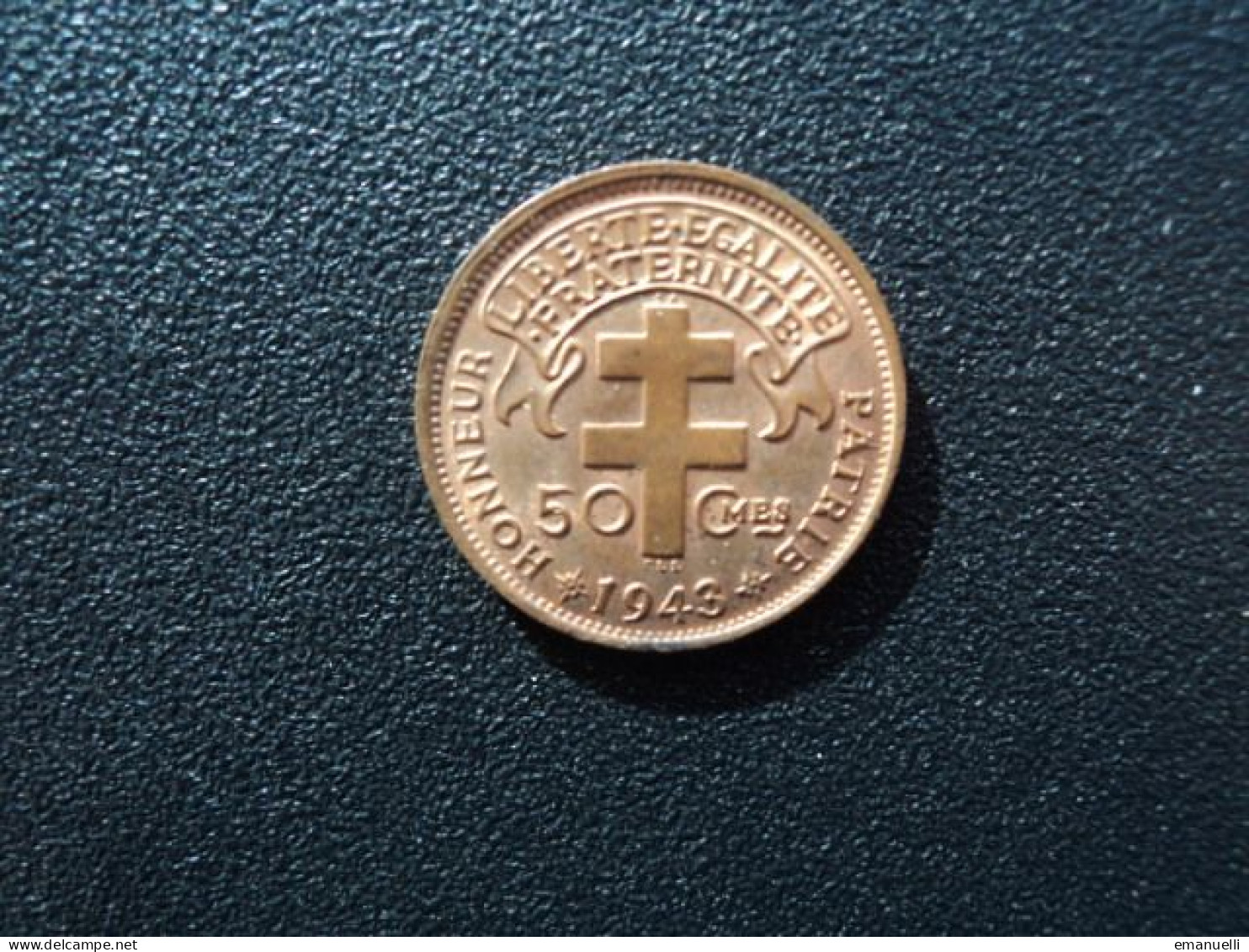 MADAGASCAR : 50 CENTIMES   1943 SA    G.93 / KM 1     SUP - Madagascar