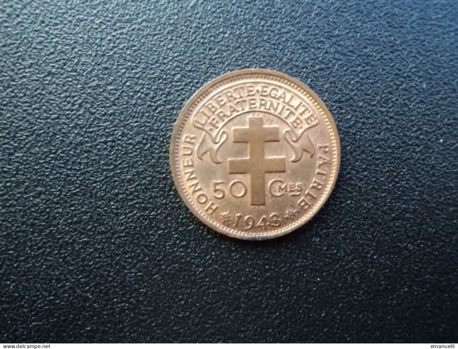 MADAGASCAR : 50 CENTIMES   1943 SA    G.93 / KM 1     SUP - Madagaskar