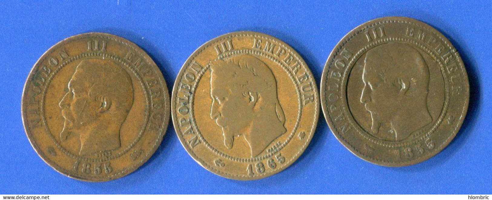 10  Cents  1855 K +1865 A +1855 D - 10 Centimes