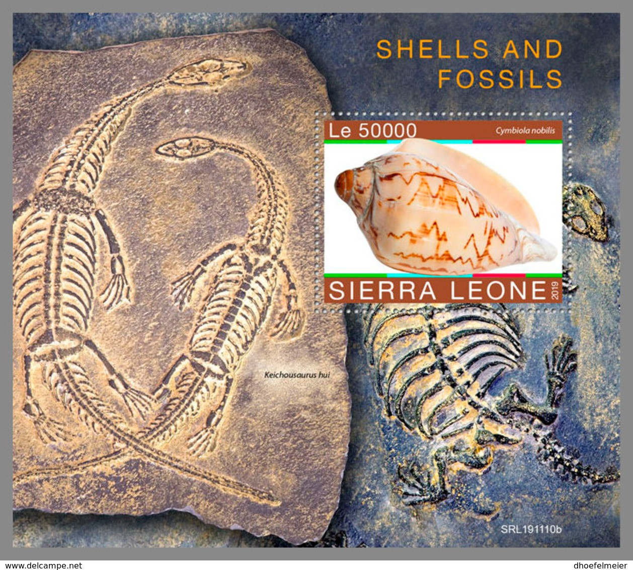 SIERRA LEONE 2019 MNH Fossils Fosslilien Fossiles Shells S/S - OFFICIAL ISSUE - DH1951 - Fossielen