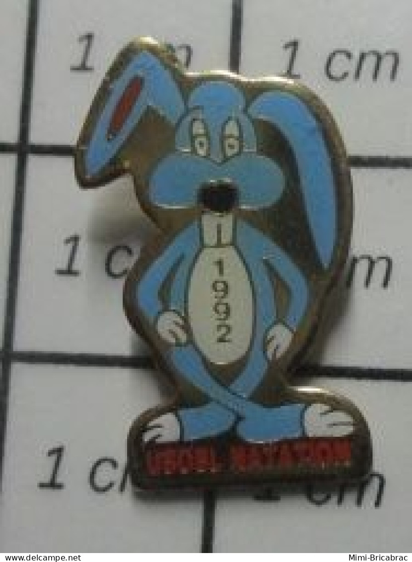 1319 Pin's Pins / Beau Et Rare / SPORTS / LAPIN BLEU USOBL CLUB NATATION - Swimming