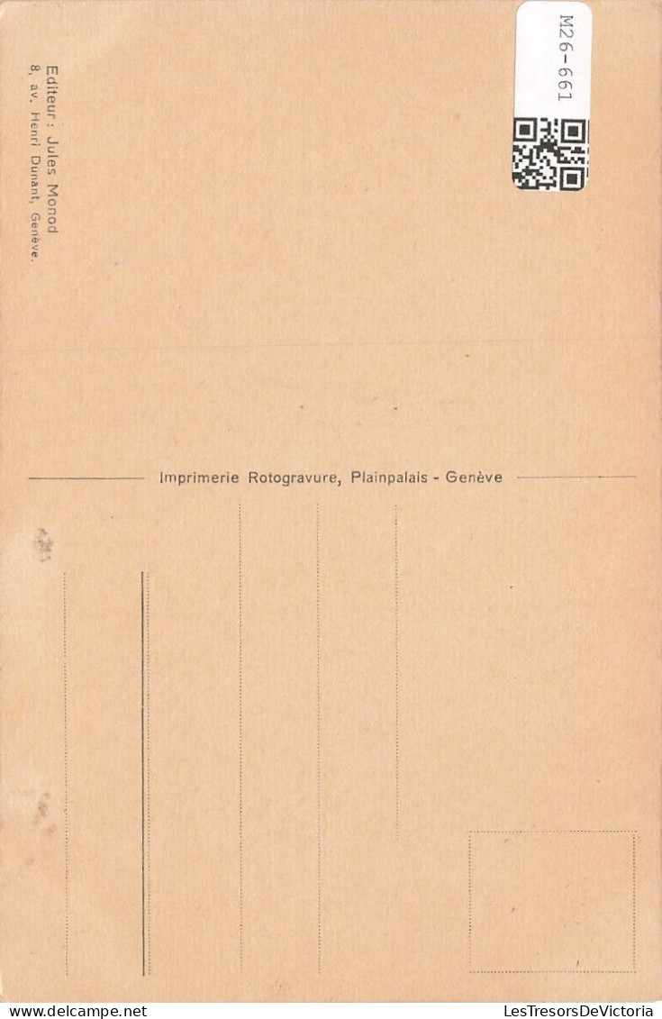 JEUX - Siège De La Ligue Des Nations - Genève Capitale Du Monde - Rousseau - Ador - Carte Postale Ancienne - Andere & Zonder Classificatie