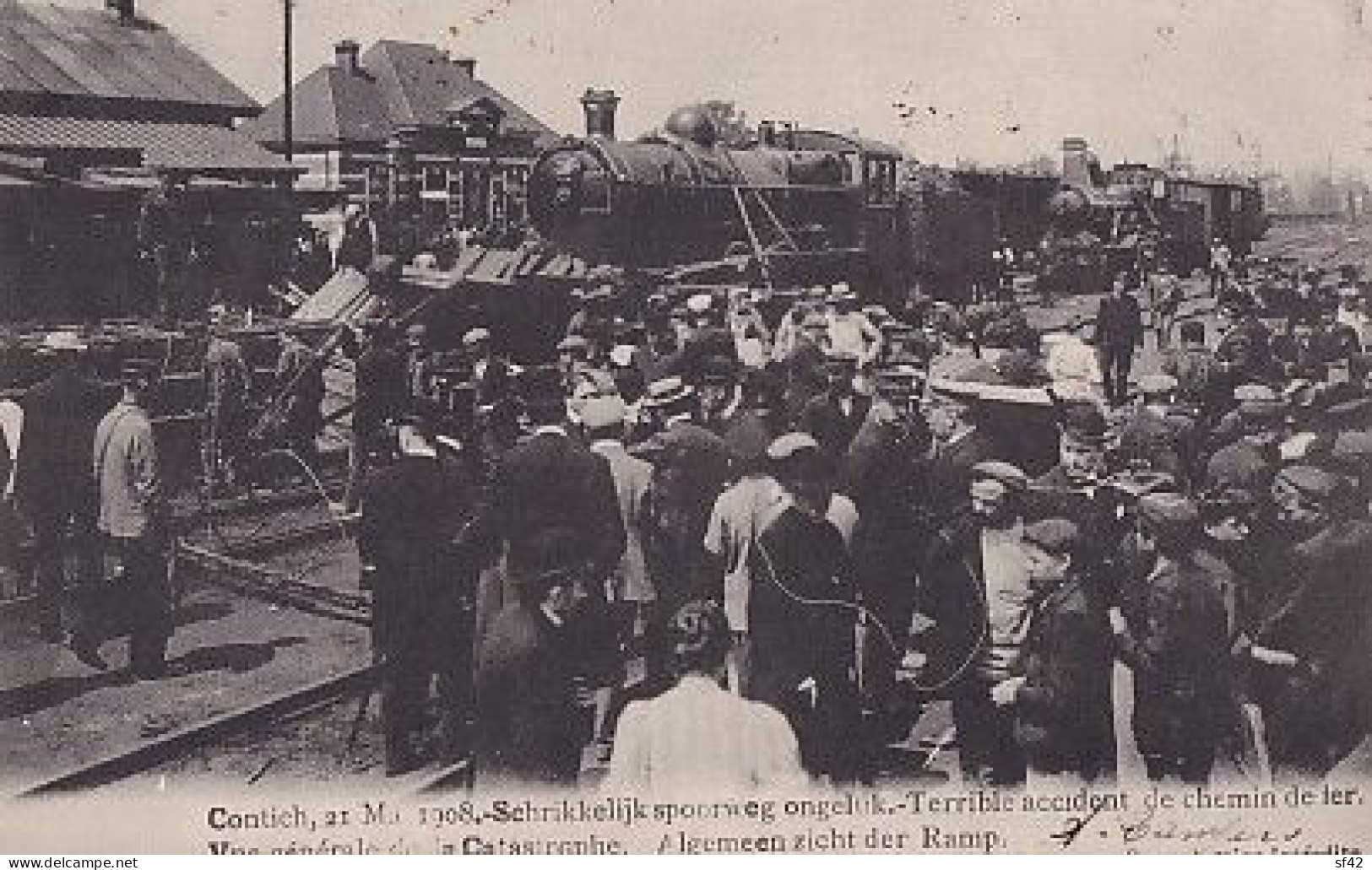 CONTICH 21 MAI 1908    SCHNKKELIJK SPOORWEG ENGELUCK   7 - Kontich