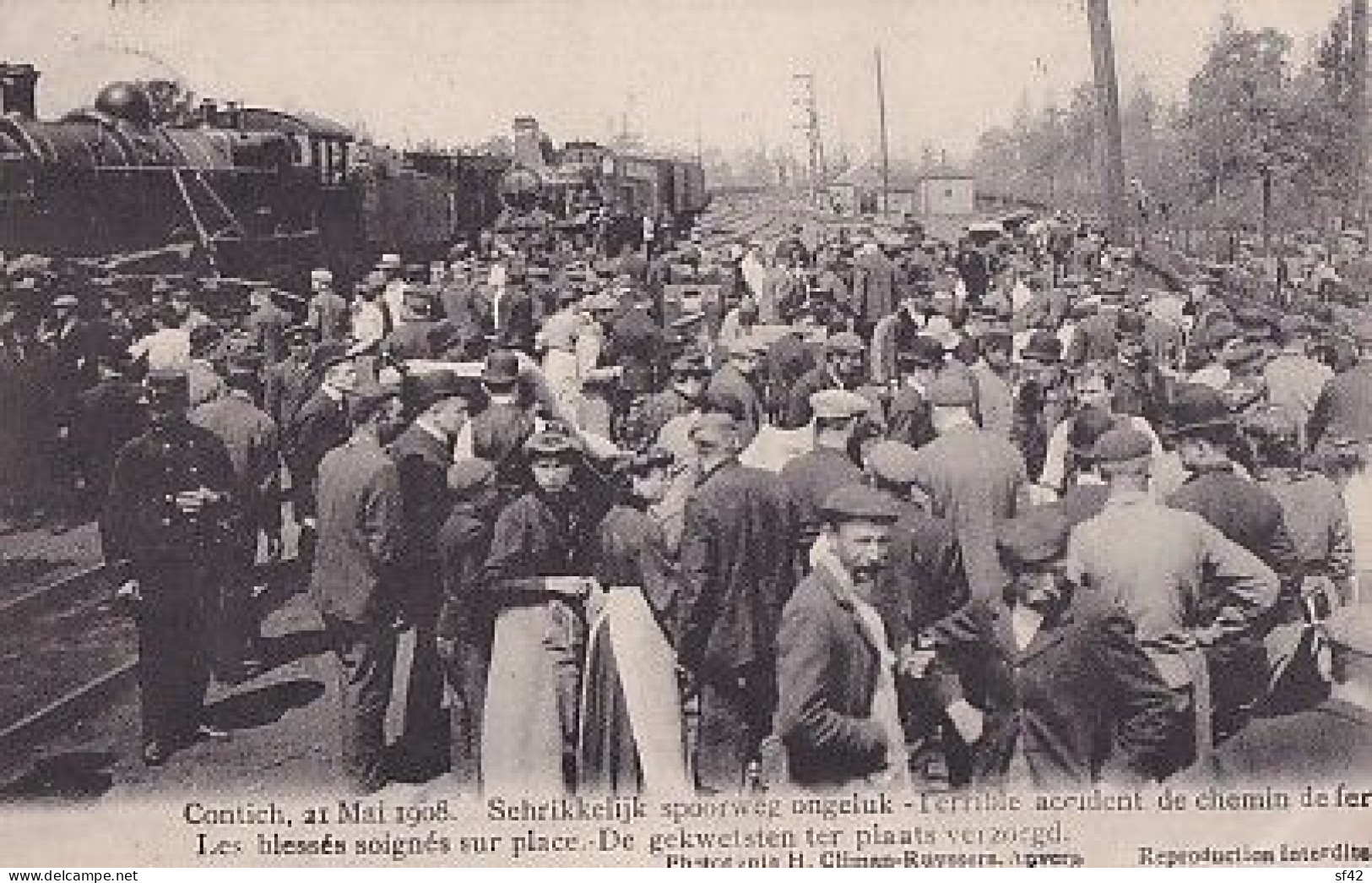 CONTICH 21 MAI 1908    SCHNKKELIJK SPOORWEG ENGELUCK   8 - Kontich