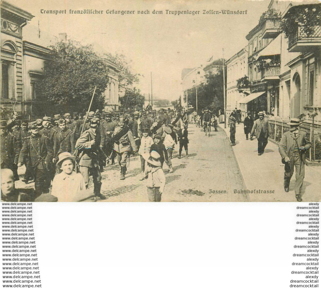 Allemagne ZOSSEN Wünsdorf Bahnhofstrasse. Transport De Prisonniers Français Vers 1915 - Zossen