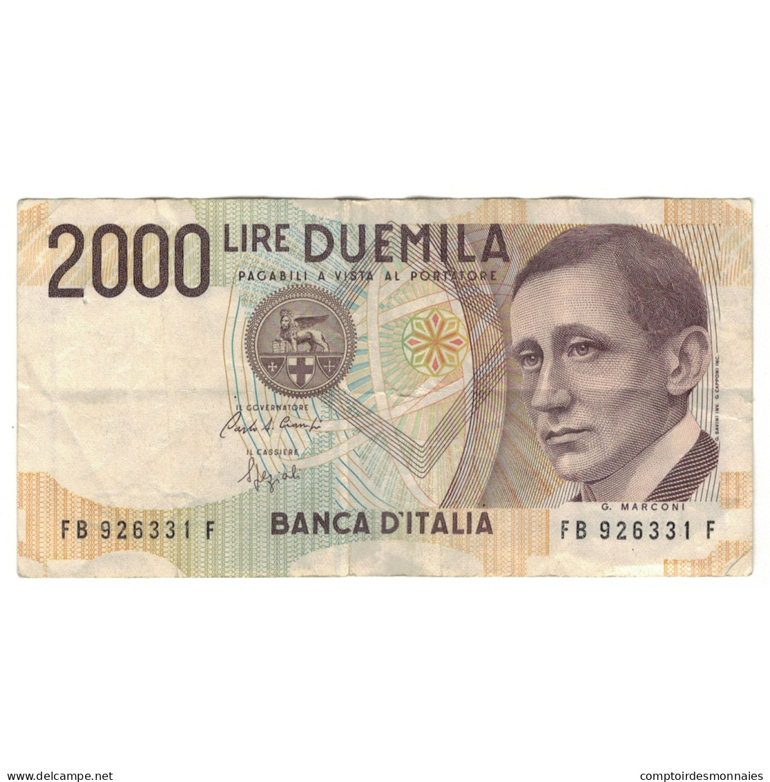 Billet, Italie, 2000 Lire, 1990, 1990-10-03, KM:115, TTB - 2.000 Lire