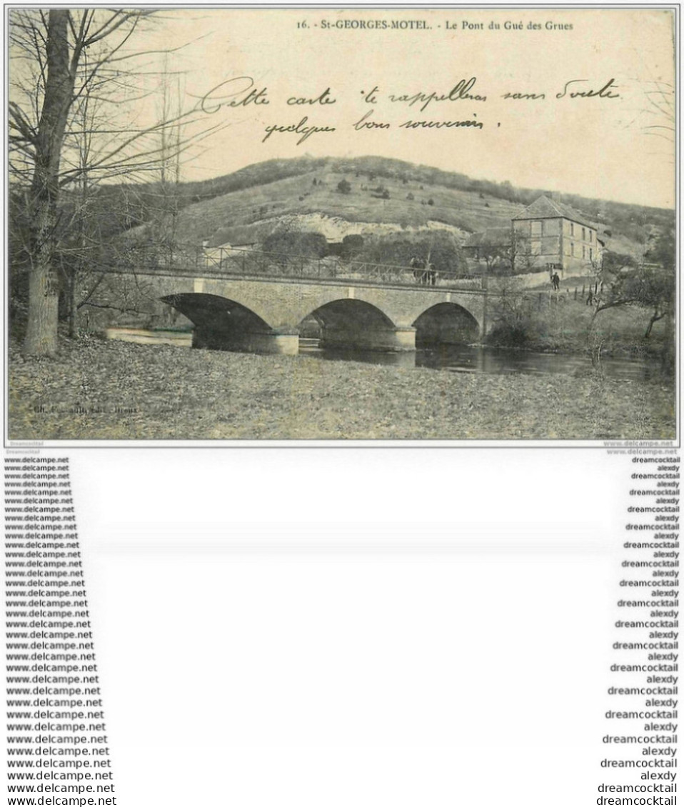 27 SAINT-GEORGES MOTEL. Pont Du Gué Des Grues 1910 Animation - Saint-Georges-Motel
