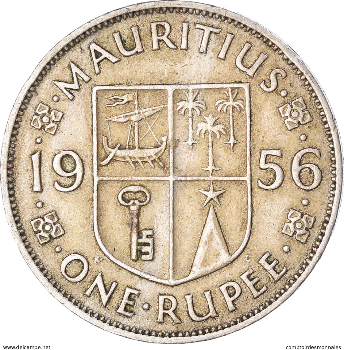 Monnaie, Maurice, Rupee, 1956 - Maurice