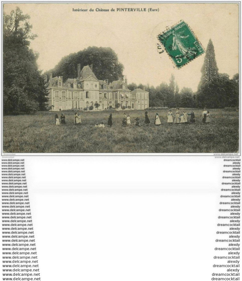 27 PINTERVILLE. Le Château Belle Animation Vers 1909 - Pinterville