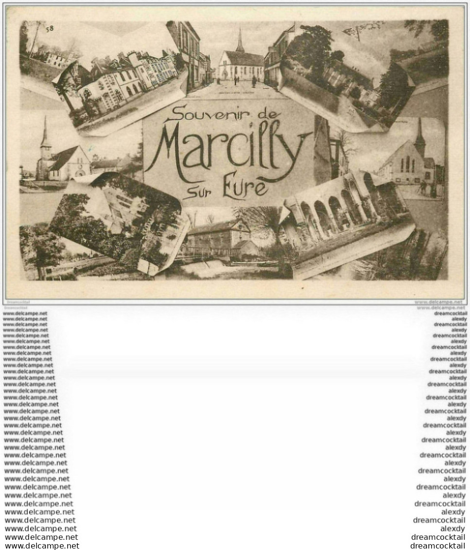 27 MARCILLY-SUR-EURE. Multivue 1943 - Marcilly-sur-Eure