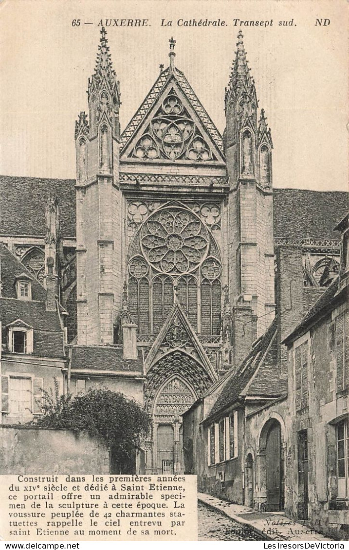 FRANCE - Auxerre - La Cathédrale Transept Sud - ND - Carte Postale Ancienne - Auxerre