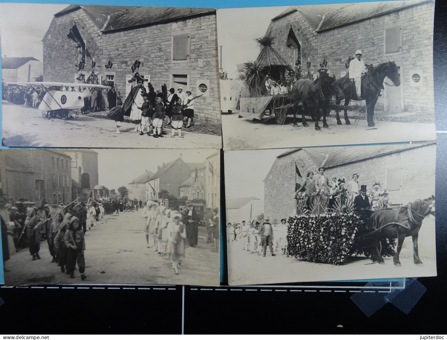 Baileux Lot De 4 Cartes Photos Des Fêtes Du Centenaire En 1930 (avion Construit Par André Denis) - Chimay