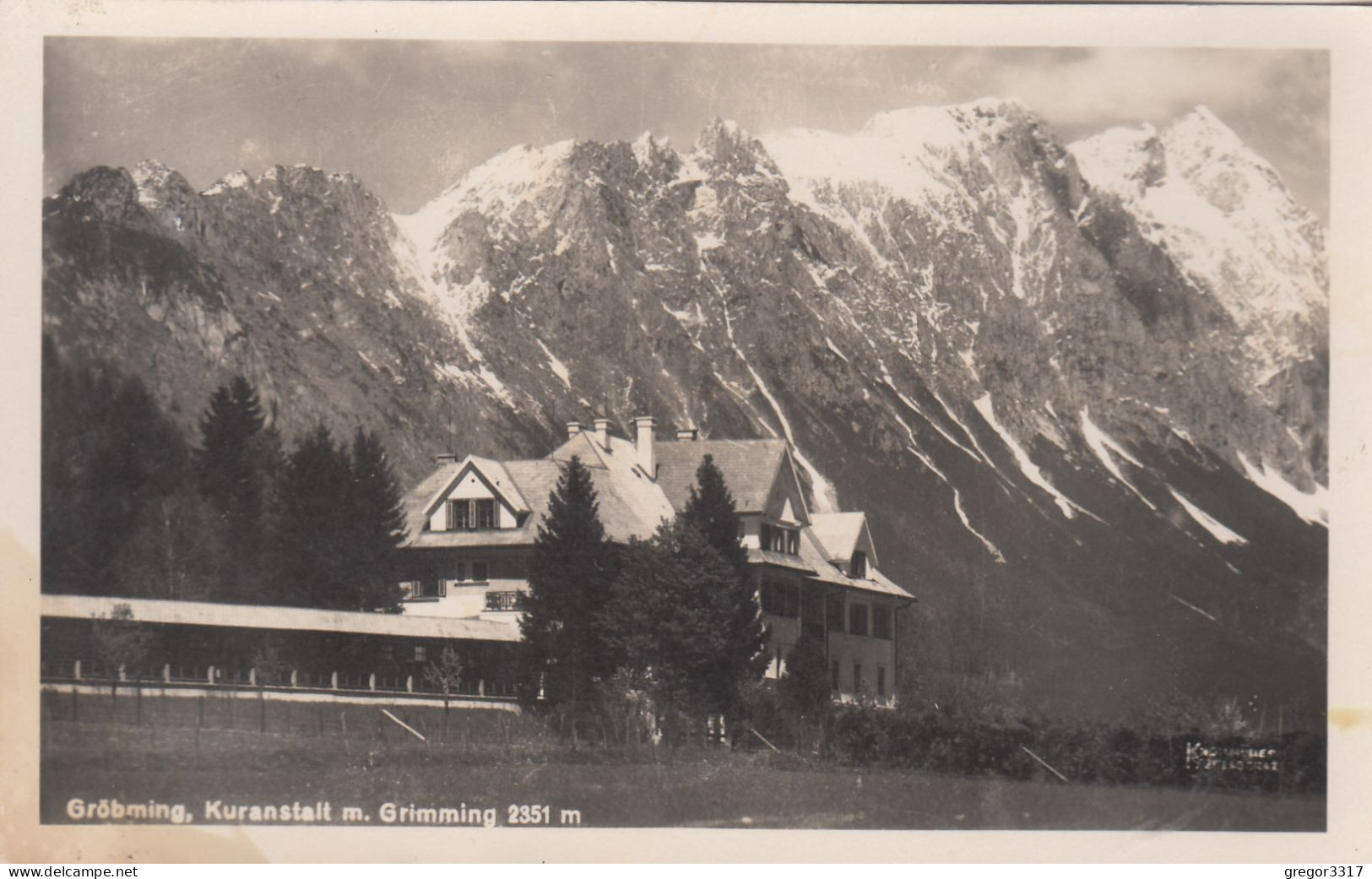 D9780) GRÖBMING - Kuranstalt M. Grimming 2351m - Alte FOTO AK 1942 - Gröbming