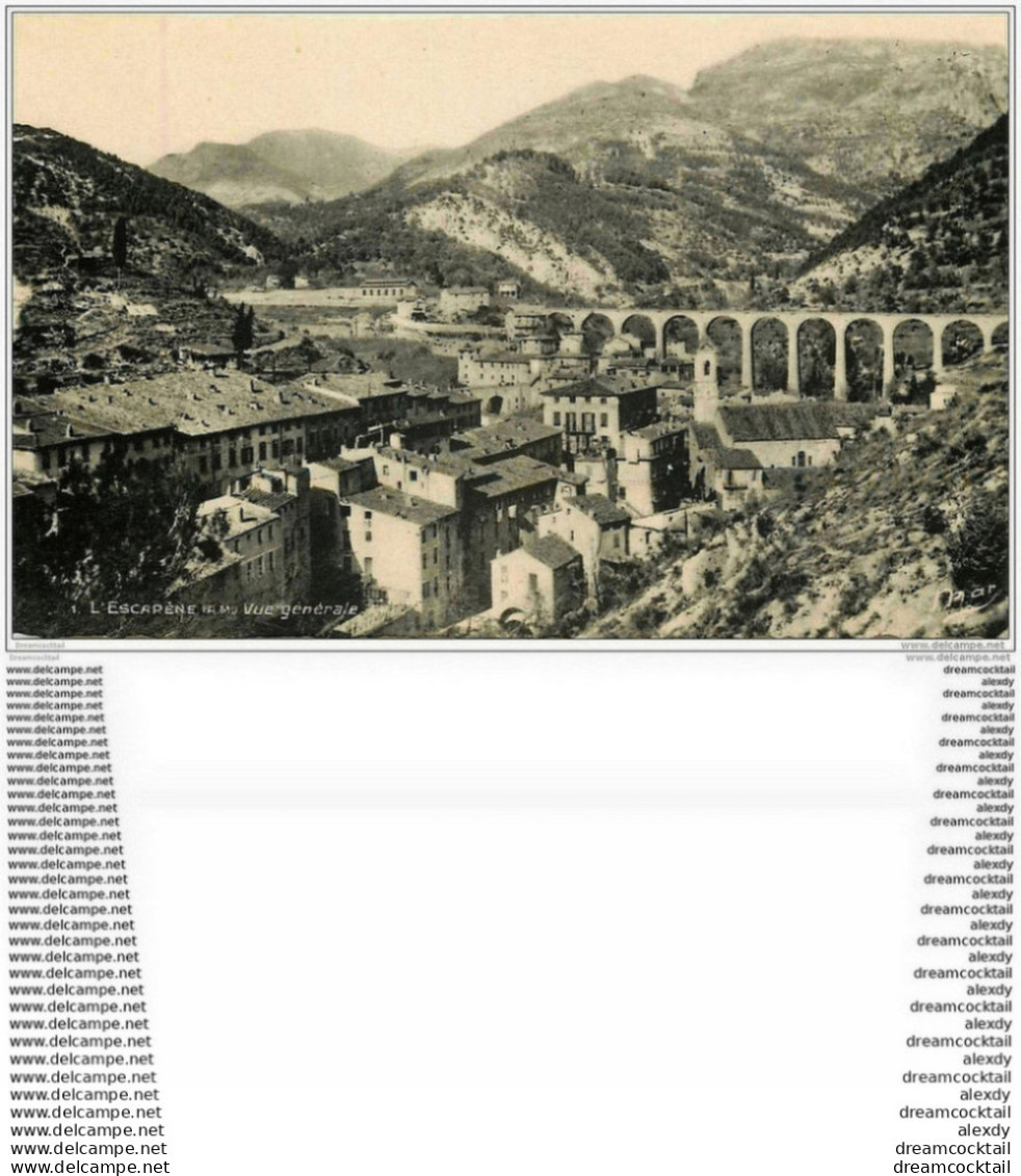 06 ESCARENE. Le Village Et Viaduc. Bords Dentelés - L'Escarène