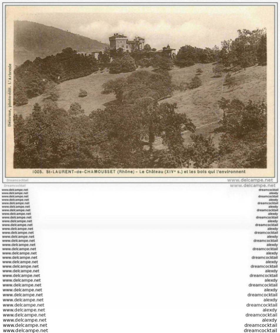 69 SAINT-LAURENT-DE-CHAMOUSSET. Château Et Bois 1942 - Saint-Laurent-de-Chamousset