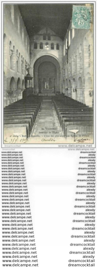 52 VIGNORY. Intérieur De De L'Eglise  1905 - Vignory