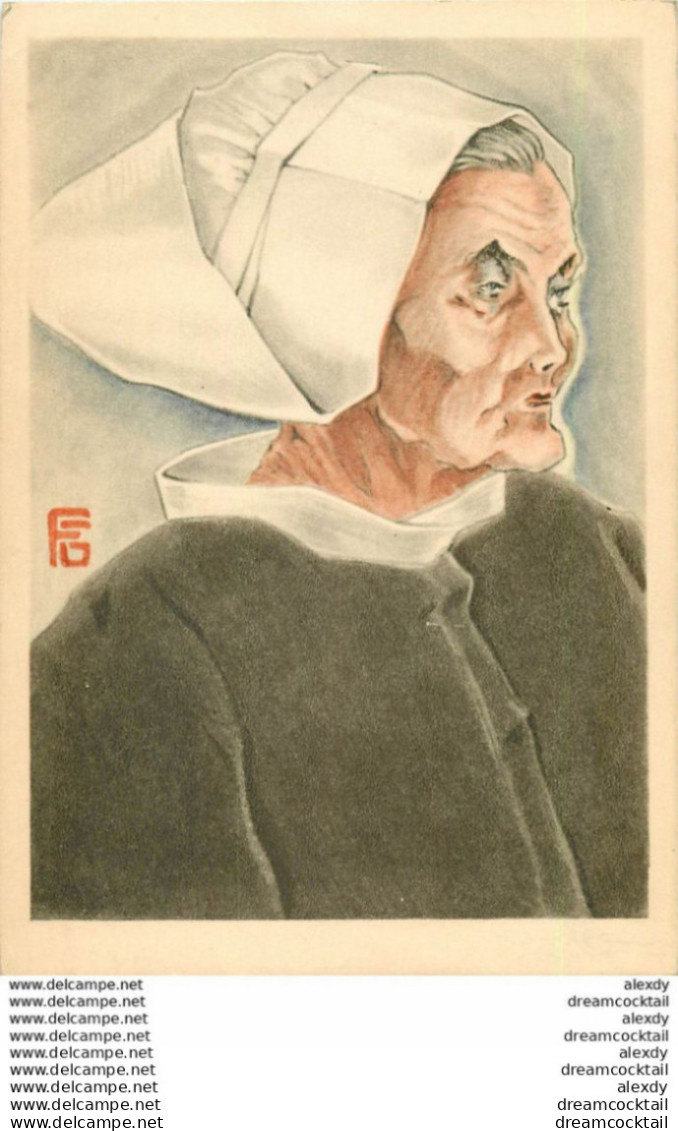 (XX) Illustrateur Géo Fourrier Visages Bretons. THUMETTE DE LEZCOFF Cap Sizun - Fourrier, G.