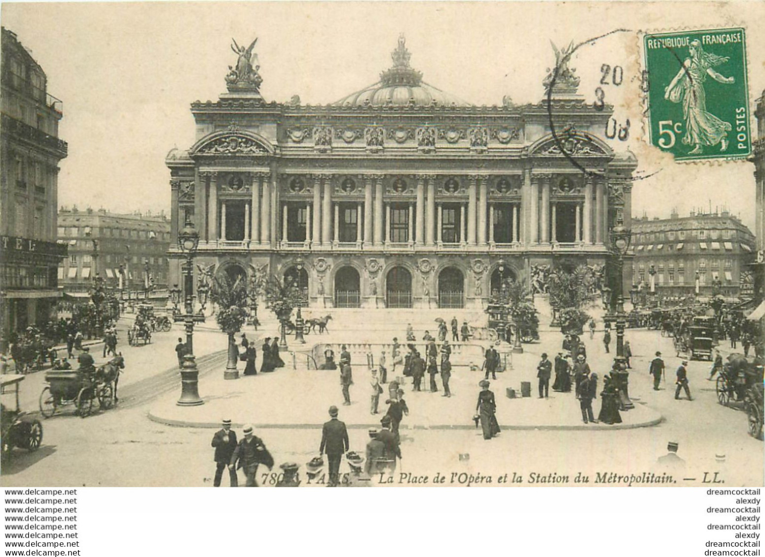 Lot de 5 cartes postales sur PARIS