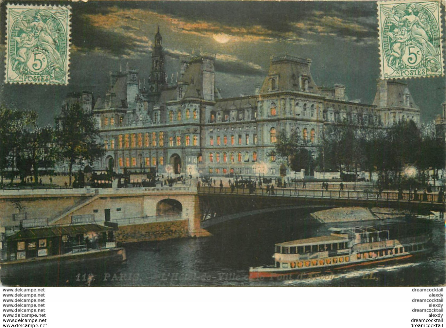 Lot de 5 cartes postales sur PARIS