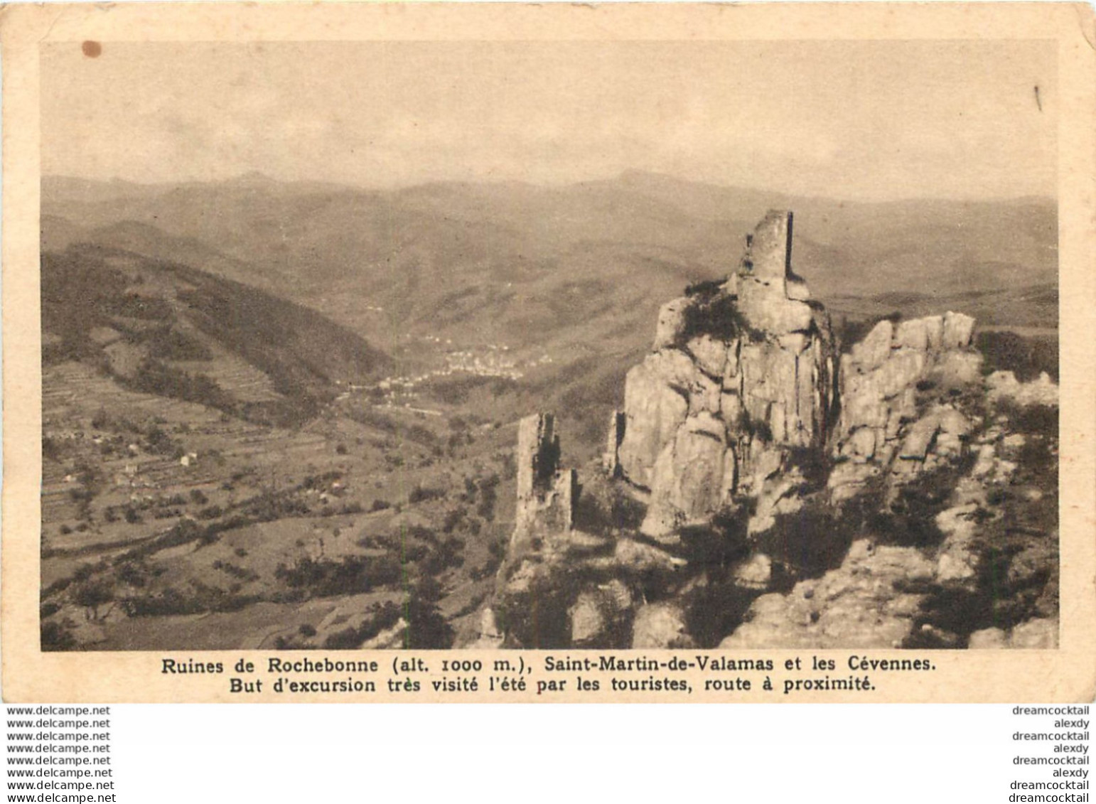 07 Ruines De Rochebonne, Saint-Martin-de-Valamas Et Les Cévennes 1933 - Saint Martin De Valamas