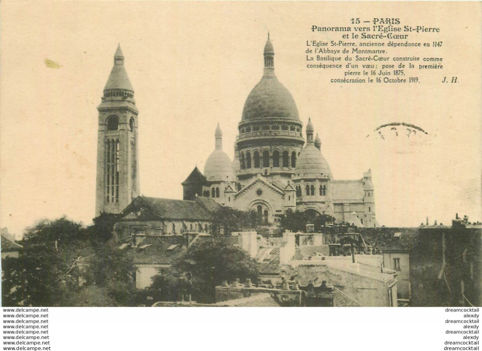 Lot de 5 cartes postales sur PARIS