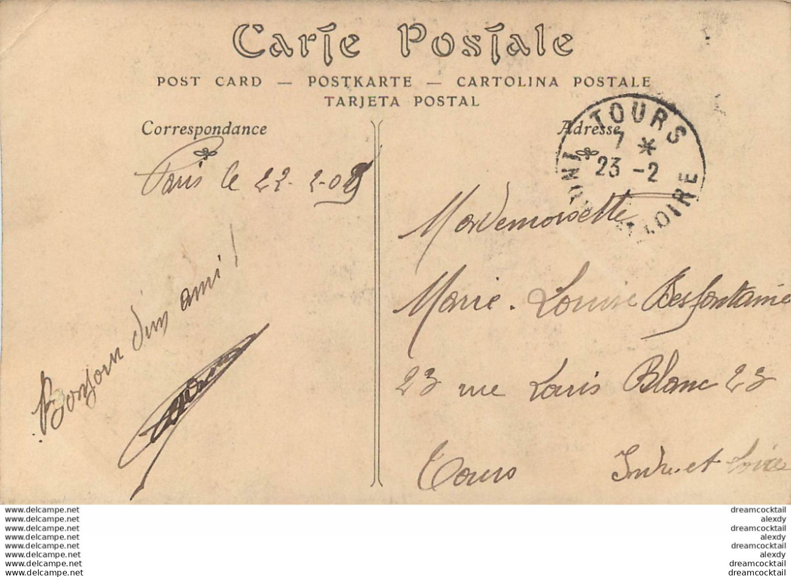 Lot de 5 cartes postales sur PARIS