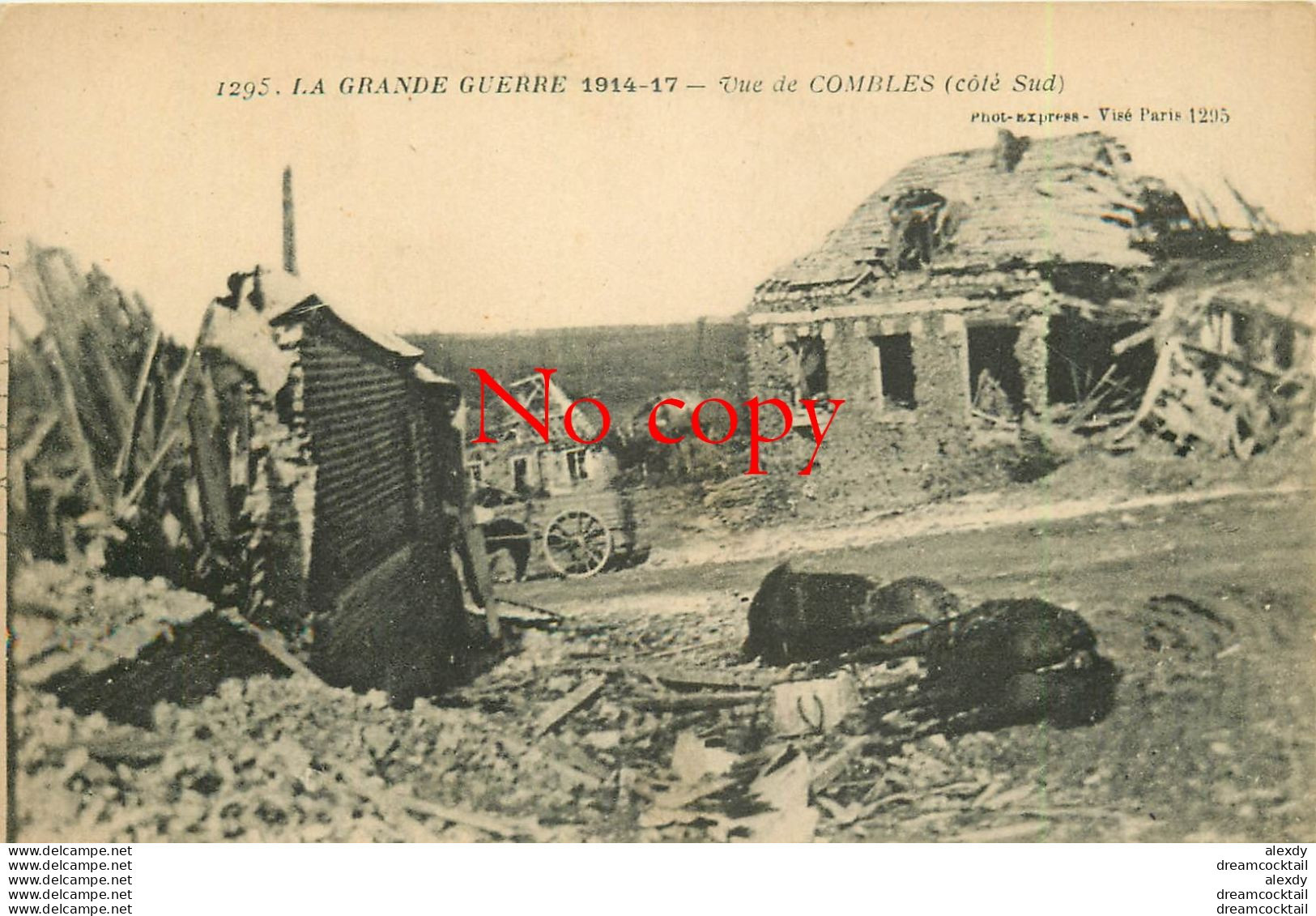 (GA.S) 80 COMBLES. Le Village Bombardé Guerre 1914-17 (offert Par Javel Cotelle Croix Et Lessive La Croix) 1928 - Combles