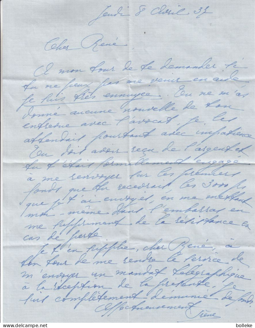 Monaco - Lettre De 1937 - Oblit Monte Carlo - Avions - Valeur 235 € En ....2011 - Cartas & Documentos