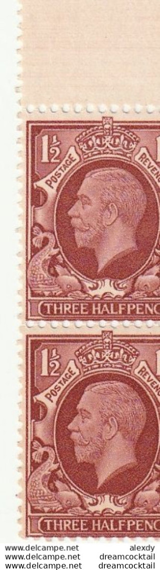 GEORGE V. Deux Timbres THREE HALFPENCE 1 Et 1/2 NEUFS ET INTACTS. Non Oblitérés Avec Leur Colle - Unused Stamps