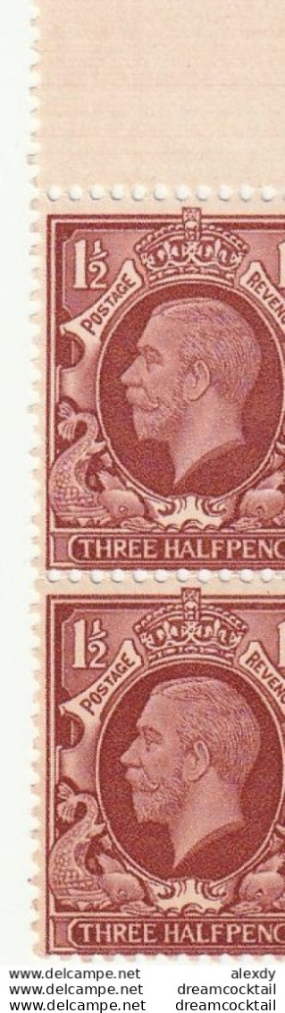 GEORGE V. Deux Timbres THREE HALFPENCE 1 Et 1/2 NEUFS ET INTACTS. Non Oblitérés Avec Leur Colle - Neufs