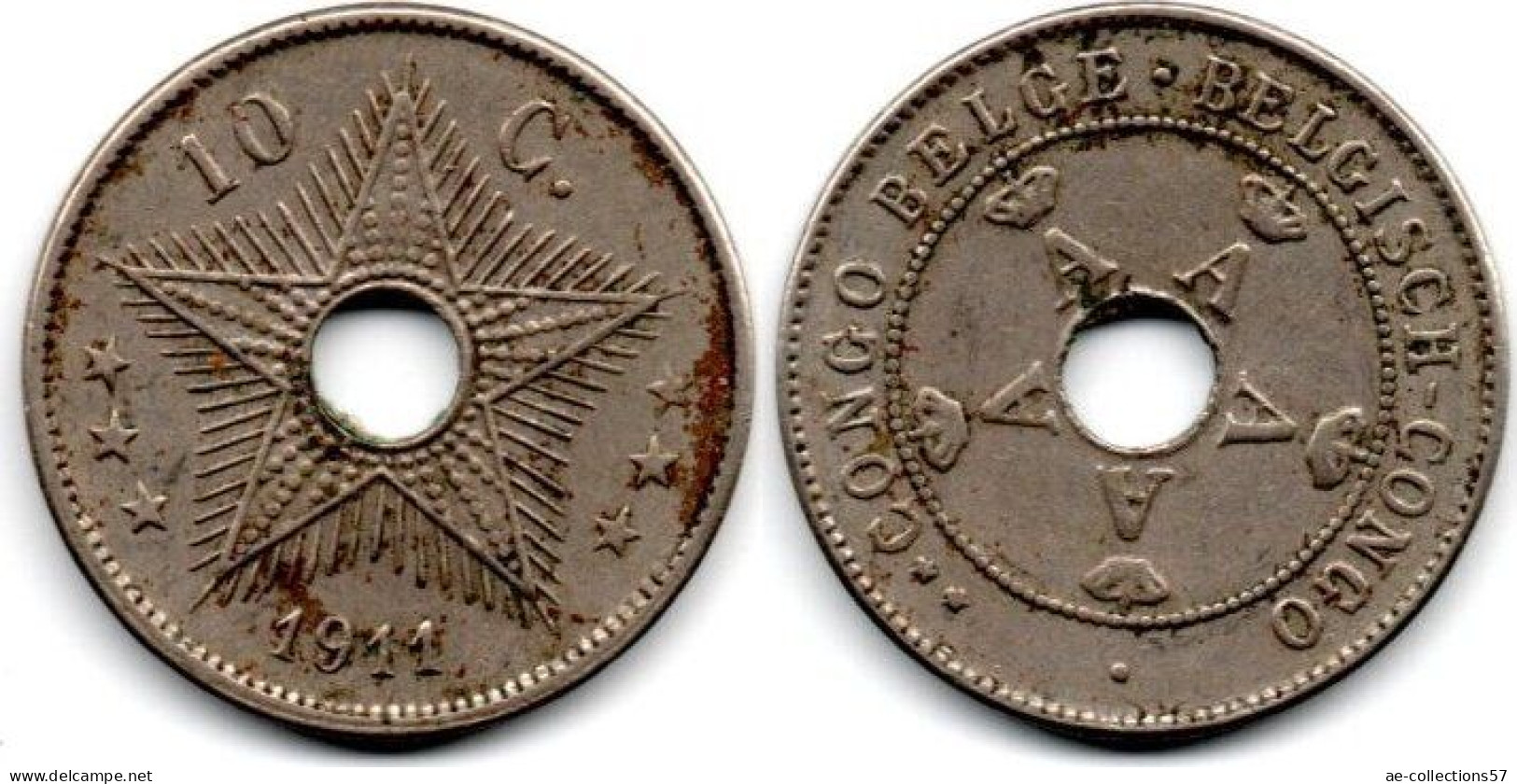 MA 29014  / Congo Belge 10 Centimes 1911 TB+ - 1910-1934: Alberto I