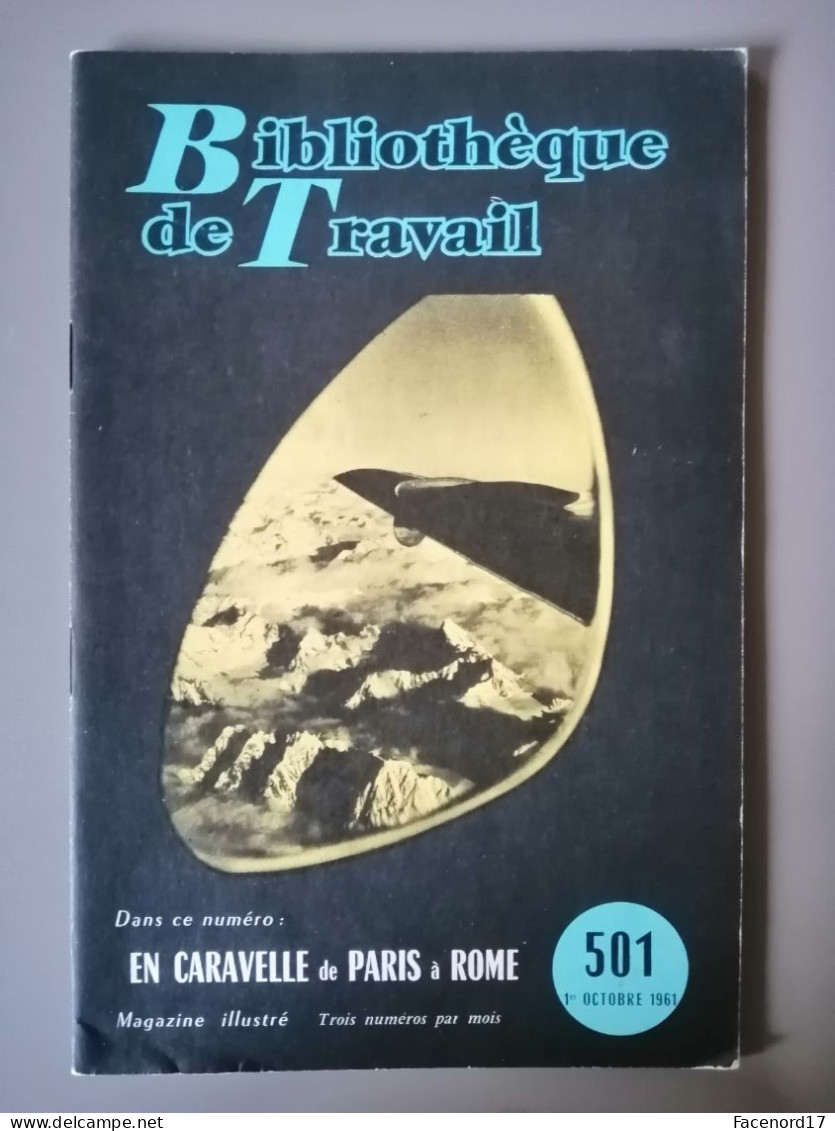 Bibliothèque De Travail En Caravelle De Paris à Rome 1961 - 12-18 Ans
