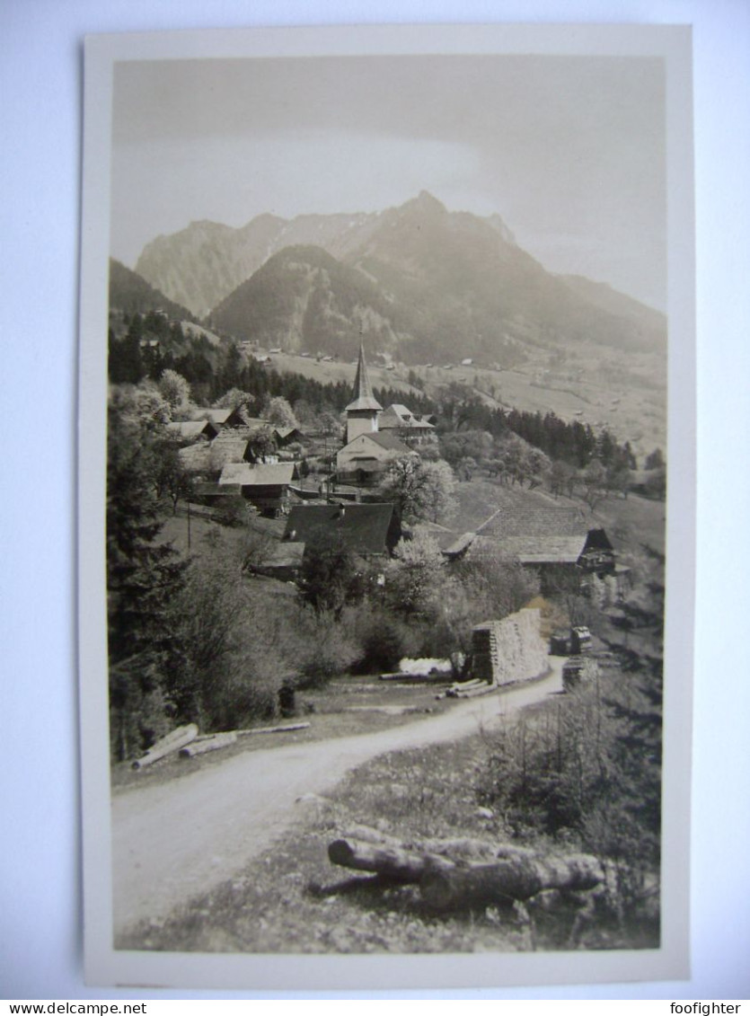 Oberwil Im Simmental - Blick Auf Das Dorf, Die Alte Straße, Die Kirche - Ca 1930s - Oberwil Im Simmental 